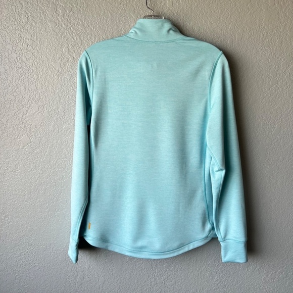 Lucy athletic 1/2 zip pullover with raised collar and long sleeves w/thumb hole - Picture 2 of 11